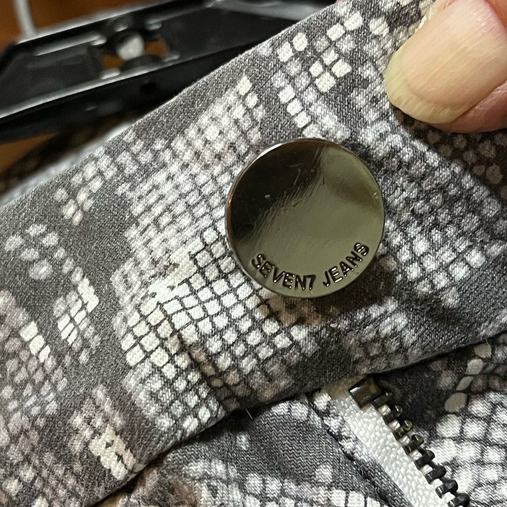 EUC Python Jeans Gray White 8 - Picture 7 of 7